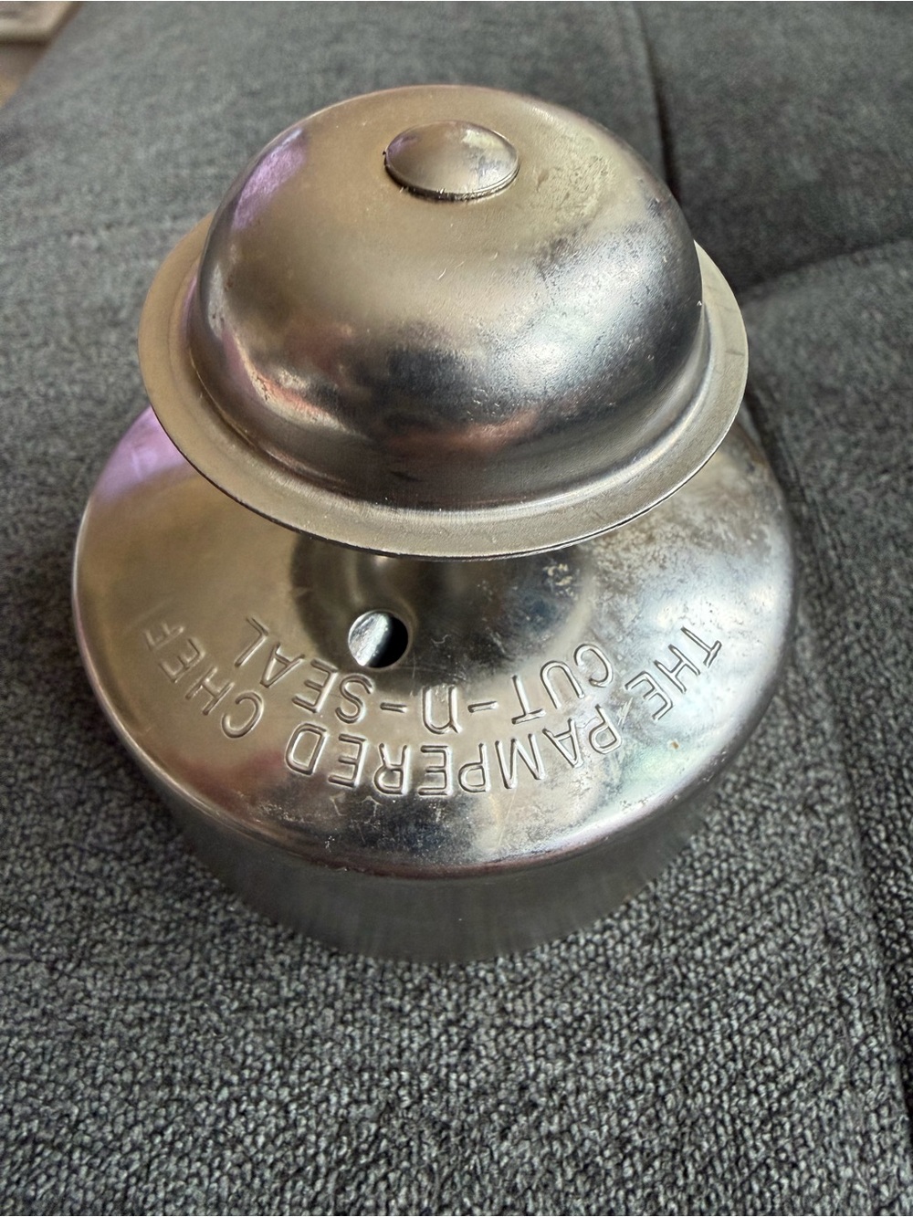The Pampered Chef Stainless Steel Cut-n-Seal Kitchen Tool